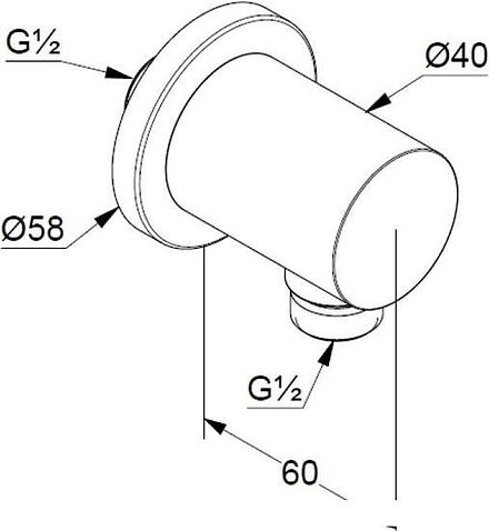 Шланговое подключение Kludi Nova Fonte 2054305-15