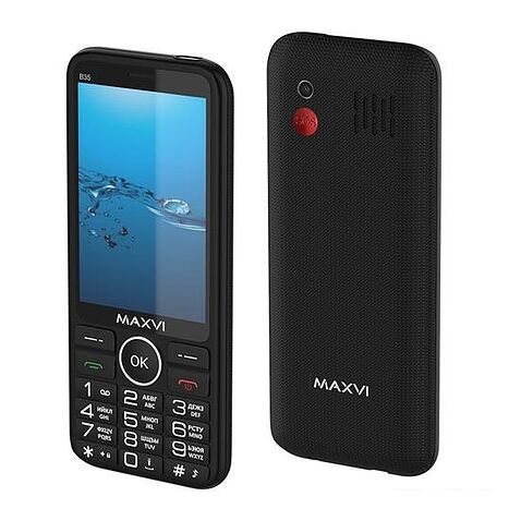 Кнопочный телефон Maxvi B35 (черный)