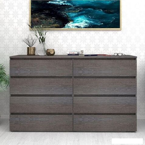 Комод Кортекс-мебель Бари 160 8ш (береза/береза/береза)