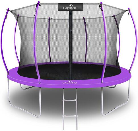 Батут Calviano Inside Master Purple 374 см - 12ft (внутренняя сетка, с лестницей)