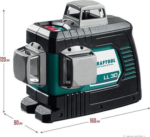 Лазерный нивелир KRAFTOOL LL-3D 34640-3 (со штативом, сумка)