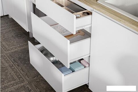 Готовая кухня NN мебель Токио 2.0м (белый текстурный/дуб сонома)