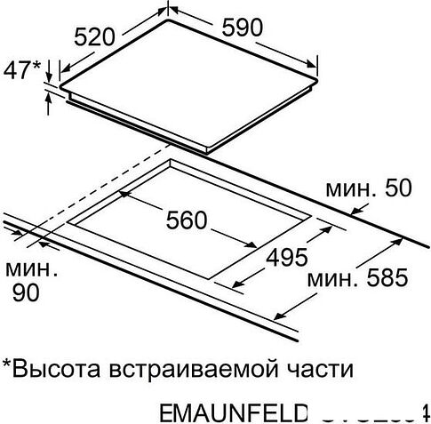 Варочная панель MAUNFELD CVCE594PBK