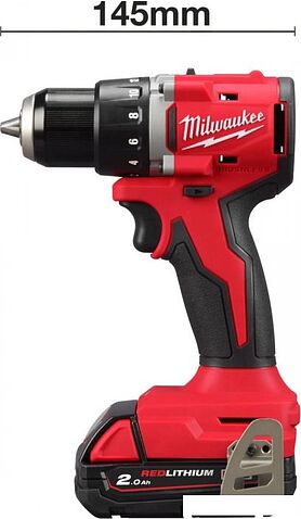 Дрель-шуруповерт Milwaukee M18 M18BLDDRC-202C 4933492833 (с 2-мя АКБ 2 Ач, кейс)
