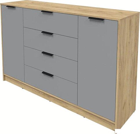 Тумба Интерлиния Концепт КТ-Т160 (серебро/дуб золотой)