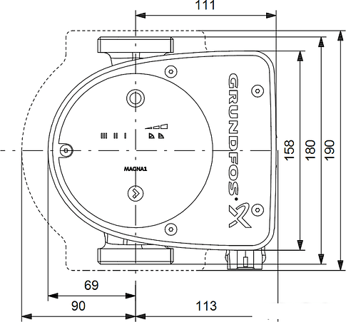 Насос Grundfos Magna1 25-80