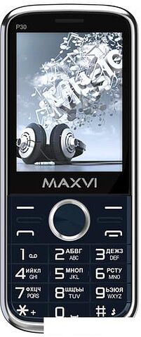 Кнопочный телефон Maxvi P30 (синий)