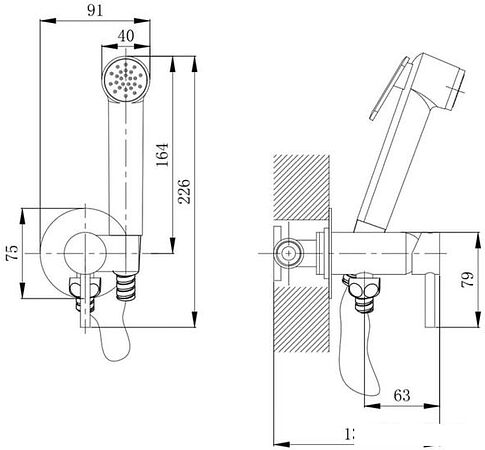 Гигиенический душ Aquanika Pure AQP022CR