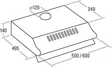 Кухонная вытяжка CATA P 3050 X/L 02096303