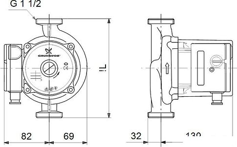 Насос Grundfos UPS 25-120 180