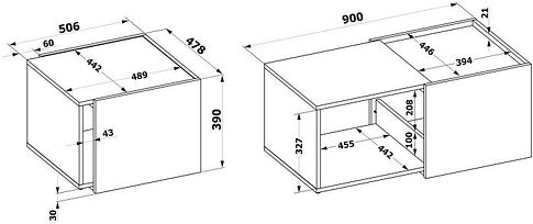 Журнальный столик Сокол СЖ-11 (дуб сонома/белый)