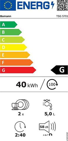 Настольная посудомоечная машина Bomann TSG 5701