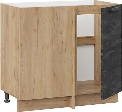 Шкаф напольный Трия Детройт 1Н9У (дуб крафт золотой/угольный камень)