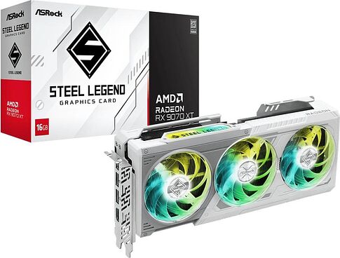 Видеокарта ASRock AMD Radeon RX 9070 XT Steel Legend 16GB RX9070XT SL 16G