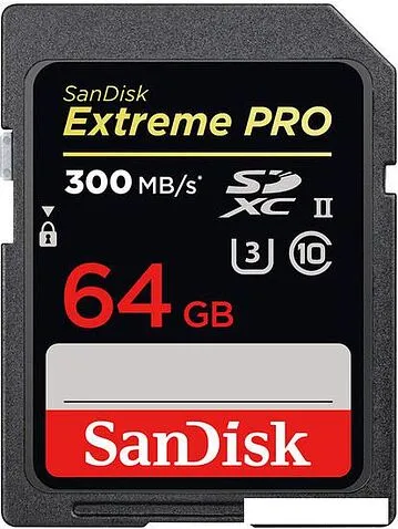 Карта памяти SanDisk Extreme PRO UHS-II SDXC 64GB [SDSDXPK-064G-GN4IN]