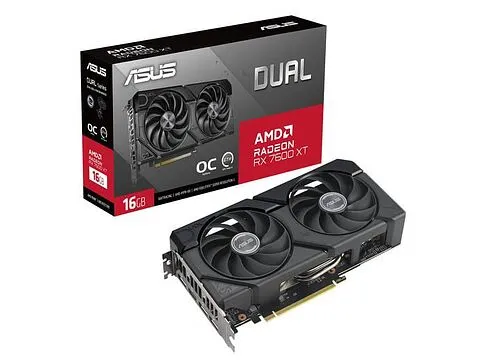 Видеокарта ASRock Dual Radeon RX 7600 XT OC Edition 16GB GDDR6 DUAL-RX7600XT-O16G