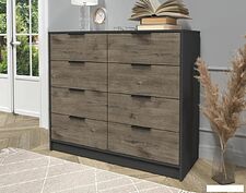 Комод Интерлиния Концепт КТ-К117 (дуб веллингтон/антрацит)