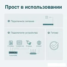Коммутатор TP-Link TL-SG105PE Коммутатор TP-Link TL-SG105PE