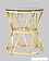 Журнальный столик Stool Group Вива 50x50 EET-080-TG (стекло черное/сталь золото)