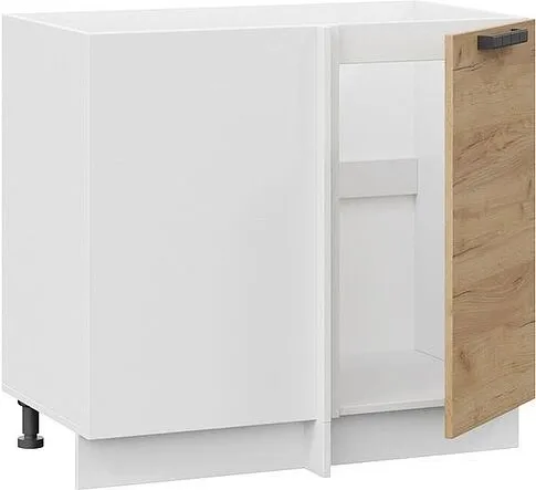 Шкаф напольный Трия Детройт 1Н9У (белый/дуб крафт золотой)