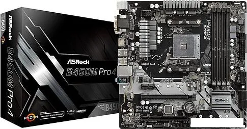 Материнская плата ASRock B450M Pro4