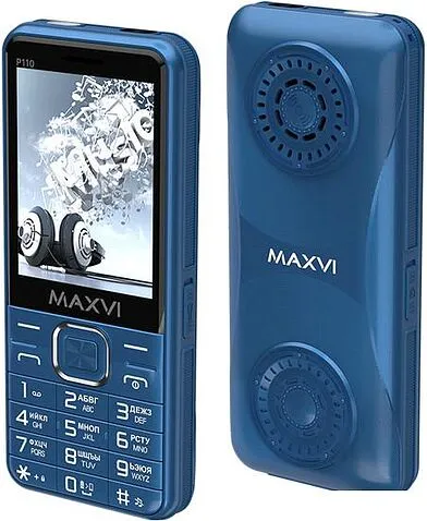 Кнопочный телефон Maxvi P110 (синий)
