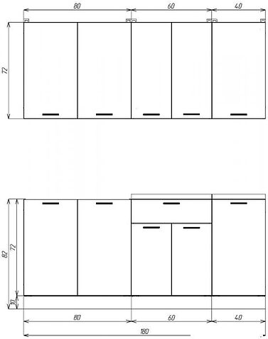 Готовая кухня ЭлиГард Lion 1.8 (ледяное дерево/дымчатый алмаз/королевский опал)