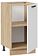 Шкаф напольный Трия Лорас 1Н45 (дуб крафт золотой/холст белый)