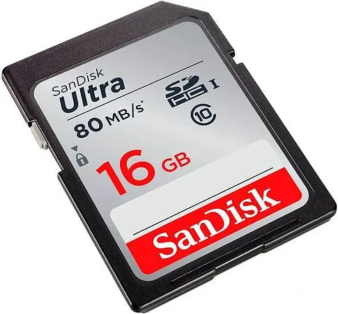 Карта памяти SanDisk SDHC (Class 10) 16GB [SDSDUNC-016G-GN6IN]