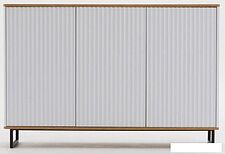 Комод Shtabe Royal 5051 эко (белый/дуб сантана/черный)