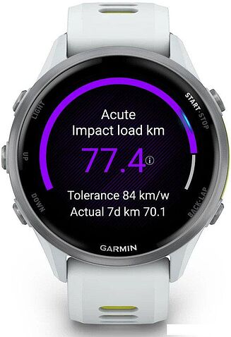 Умные часы Garmin Forerunner 970 47 мм (белый/зеленый)
