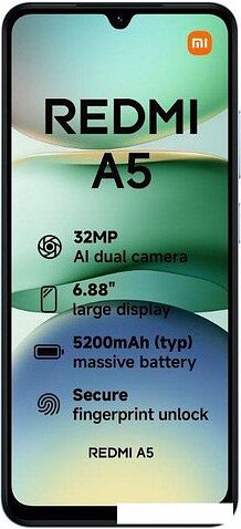 Телефон Xiaomi Redmi A5 3GB/64GB международная версия (океанический синий)