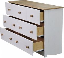 Комод Диприз Ром 7 ящиков Д 20032.1 (белый воск/антик)