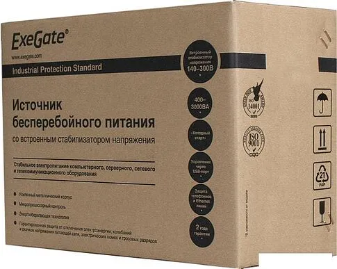 Источник бесперебойного питания ExeGate SpecialPro UNB-1600.LED.AVR.C13.RJ.USB