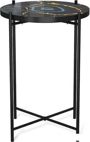 Журнальный столик Sheffilton SHT-CT8-3 (титановый кварц/черный муар)