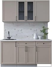 Готовая кухня Интерлиния Тренд 1.6А (луна/луна/бискайская сосна)