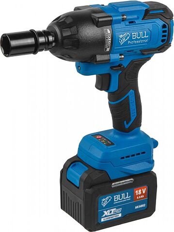 Гайковерт Bull SC 1807 1329724 (с 2-мя АКБ, кейс)
