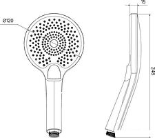 Душевая лейка IDDIS Optima Home OPH12CWi18
