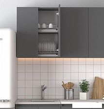 Шкаф навесной Артём-Мебель Мэри 600мм СН-114.199 (серый графит)