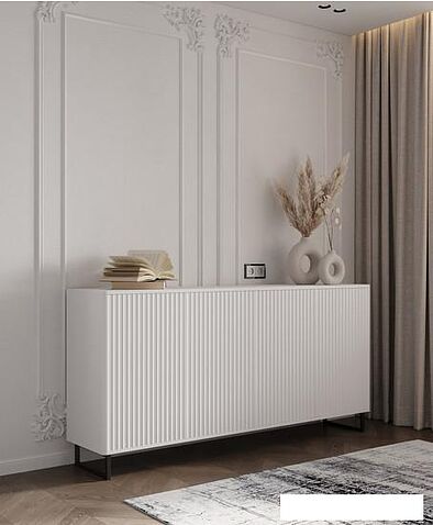 Тумба Shtabe Royal 5057 эко (белый/белый/черный)