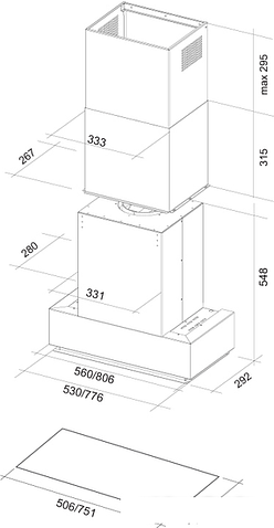 Кухонная вытяжка Falmec Silence Gruppo Incasso NRS 800 (70)