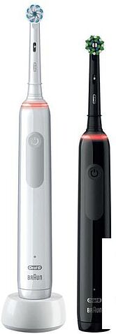 Комплект зубных щеток Oral-B Pro 3 3500 Duo Cross Action + Sensi White D505.523.3H