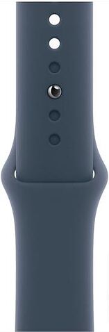Умные часы Apple Watch Series 9 41 мм (алюминиевый корпус, серебристый/грозовой синий, спортивный силиконовый ремешок M/L)