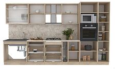 Готовая кухня Интерлиния Мила 3.6 ВТ (серебристый/антрацит/малага)