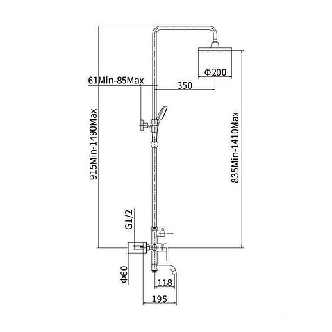 Душевая система  Fashun A52415