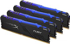 Оперативная память HyperX Fury RGB 4x16GB DDR4 PC4-24000 HX430C16FB4AK4/64 Оперативная память HyperX Fury RGB 4x16GB DDR4 PC4-24000 HX430C16FB4AK4/64