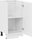 Шкаф напольный Трия Гренада с одной дверью 1Н4 (белый/холст белый)