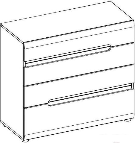 Комод Anrex Linate 4S / TYP 44 (белый/сонома трюфель)