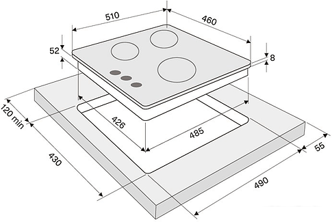 Варочная панель Krona Cortesia 45 BL