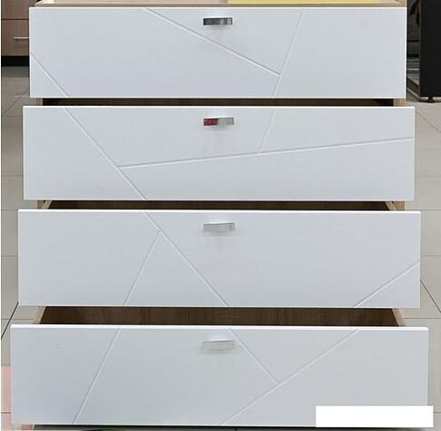 Комод MLK Скайлайн (дуб сонома светлый-белый шагрень)